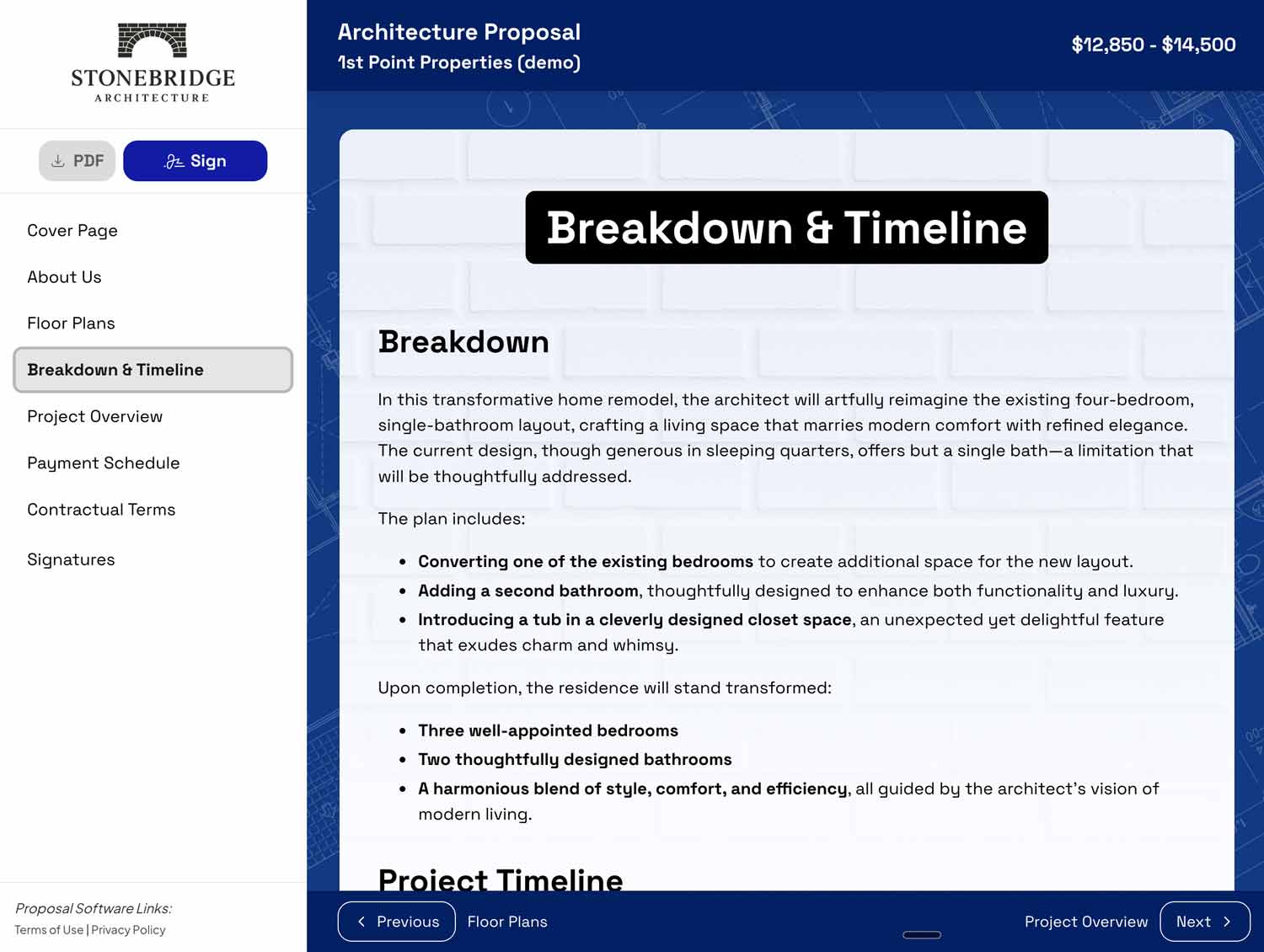 Smart Pricing Table — proposal screenshots 4
