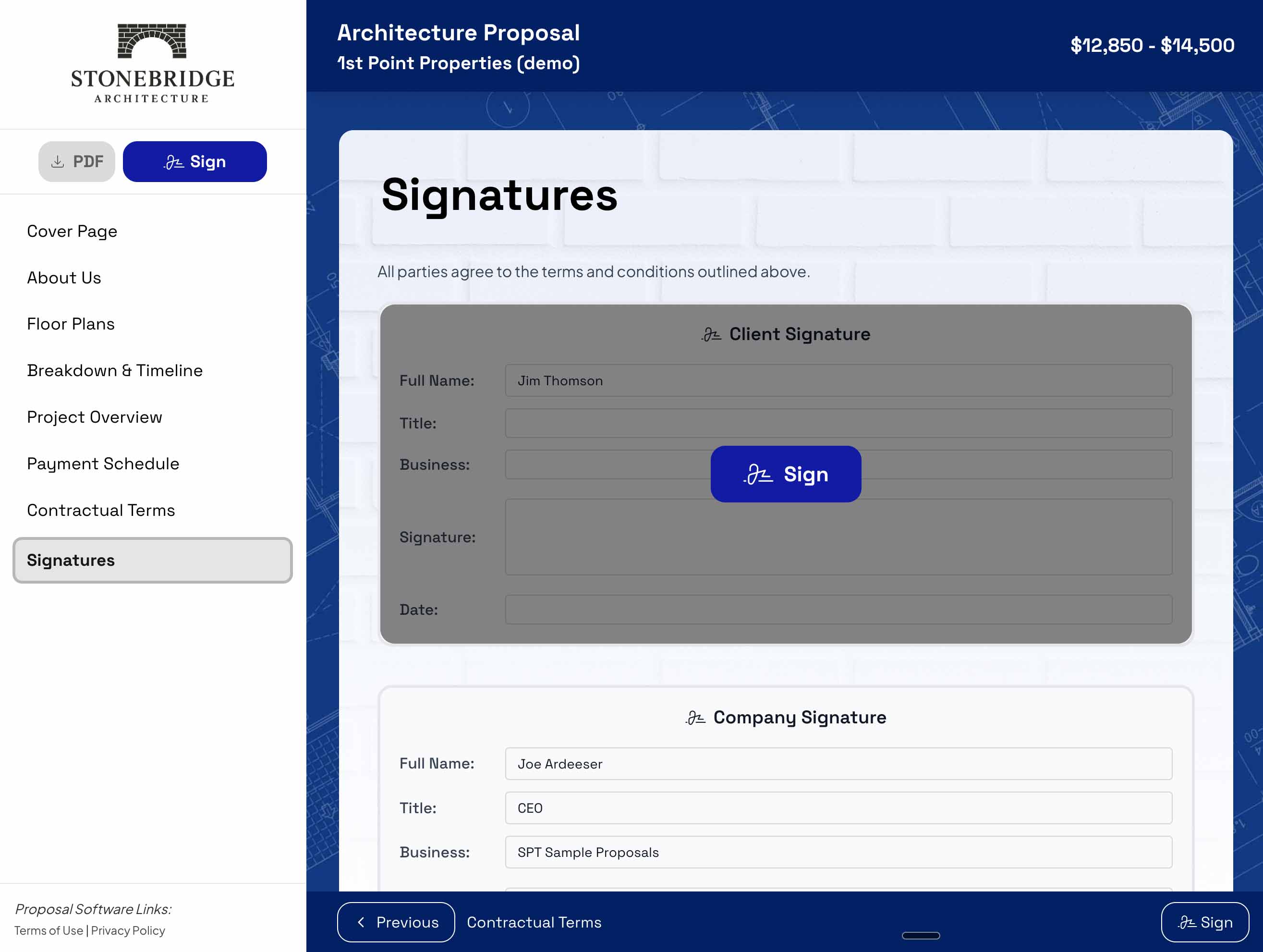 Smart Pricing Table — proposal screenshots 5